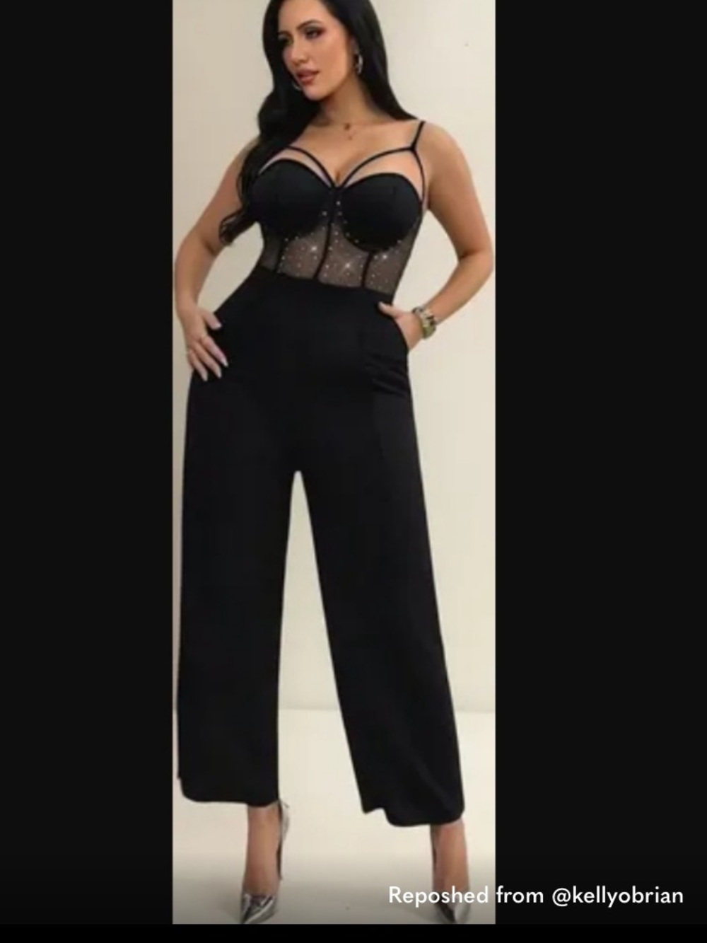 SHEIN Black jumper romper 3X